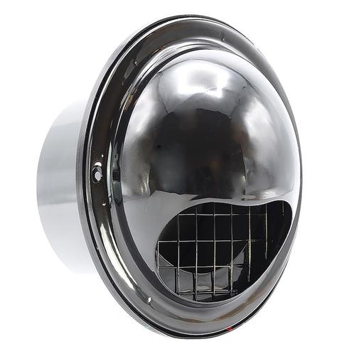 Nedco RVS bolrooster met vliegengaas en terugslagklep Ø, Doe-het-zelf en Verbouw, Ventilatie en Afzuiging, Ophalen of Verzenden