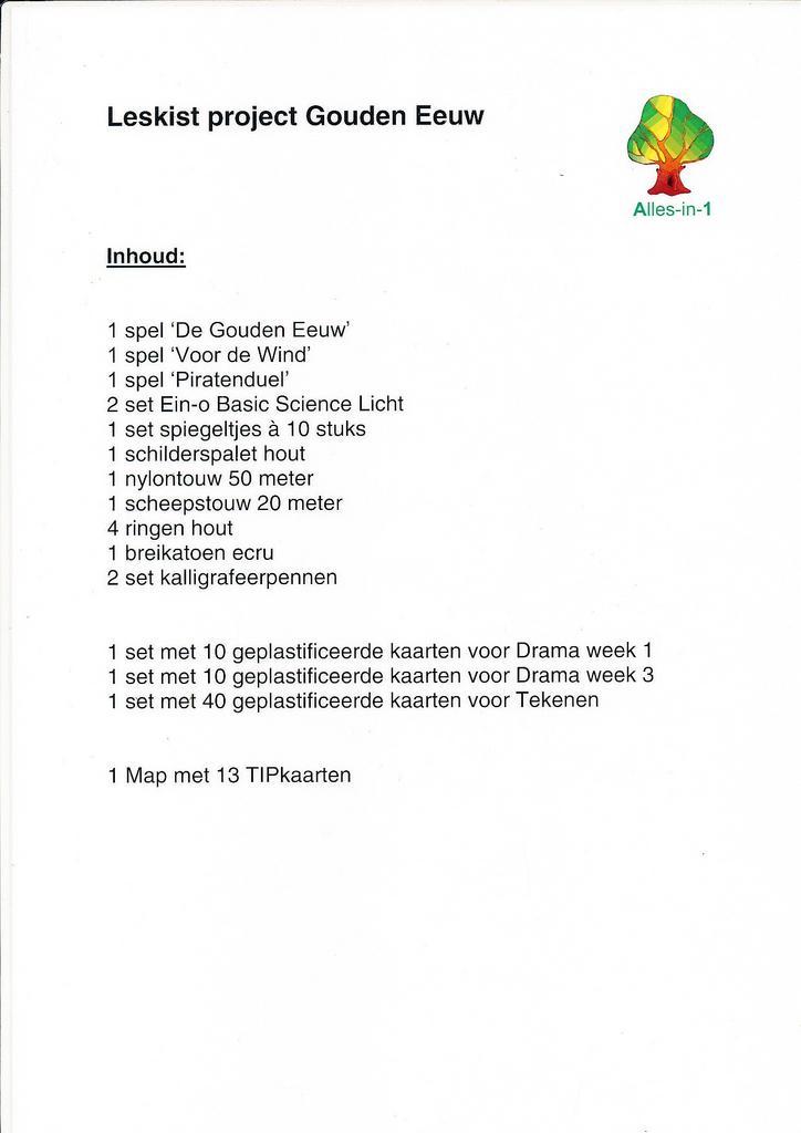 Alles-in-1 Leskist Project Gouden Eeuw voor 60 leerlingen 20, Boeken, Schoolboeken, Nieuw, Verzenden