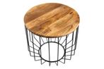 Ronde salontafel FACTORY LOFT 50cm natuurlijk mangohout, Huis en Inrichting, Tafels | Salontafels, Ophalen of Verzenden, Nieuw