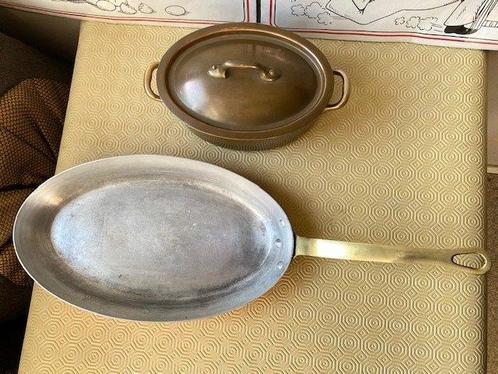 Braadpan (2) - Koper, Messing, Antiek en Kunst, Antiek | Keukenbenodigdheden