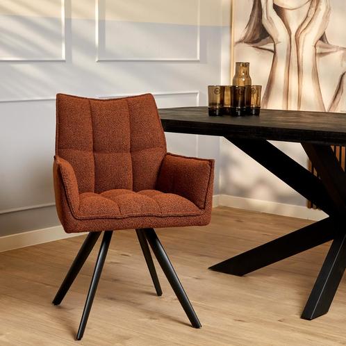 Eetkamerstoel Yuni | Hazel | Met armleuning, Huis en Inrichting, Stoelen, Nieuw, Ophalen of Verzenden