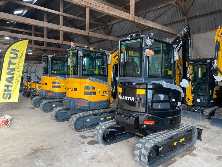 Shantui minigraver 2025 modellen stage V Kubota Yanmar, Zakelijke goederen, Machines en Bouw | Kranen en Graafmachines, Graafmachine