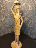 Beeldje, Femme Wolof Rituel - 18 cm - Verguld brons - 1960, Antiek en Kunst