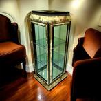 Vitrinekast - Venetiaanse Art Deco - Bladgoud - Glas, Goud,