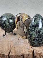 Kambaba Jaspis (fossiele algen) bol en sculptuur & Septarie, Verzamelen, Mineralen en Fossielen