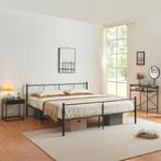 Stalen bed Laos bedframe met bedbodem zwart 180x200 cm, Verzenden, Nieuw
