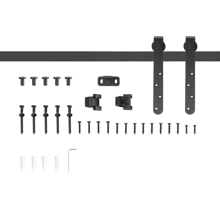 TRUUSK Schuifdeur Montageset 180 cm - Compleet met Rails en, Doe-het-zelf en Verbouw, Deuren en Horren, Nieuw, Verzenden