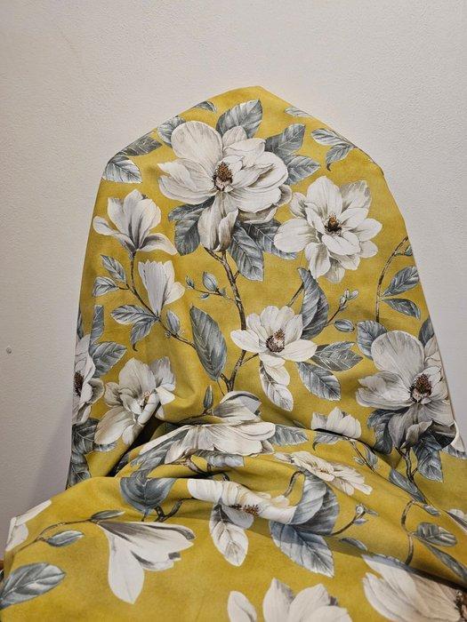 Exclusieve Art Nouveau stof met Magnolia - Bloemendessin,, Antiek en Kunst, Antiek | Kleden en Textiel