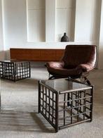 Fauteuil - Bambus, Leder - 2 fauteuils & salontafels, Antiek en Kunst