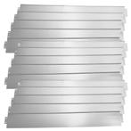 Borderrand set van 15 palissade staal verzinkt zilverkleurig, Nieuw, Verzenden