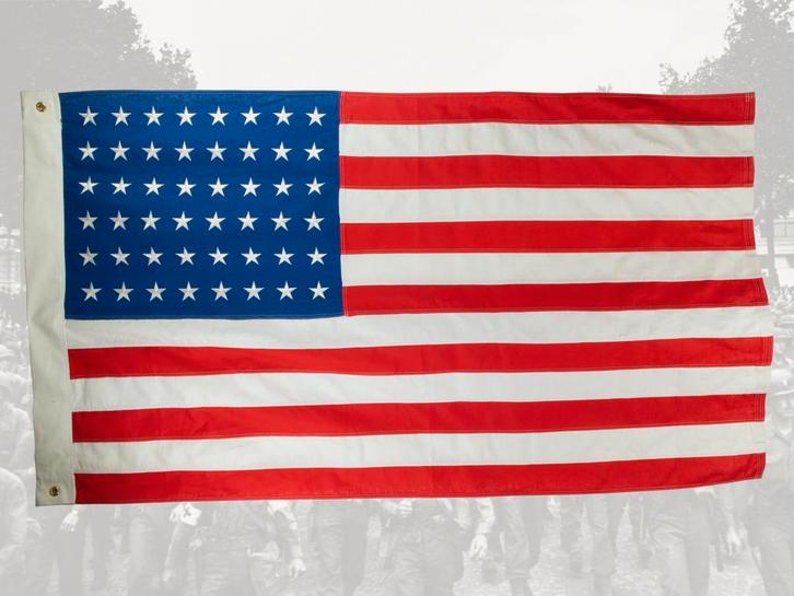 Replica ww2/wo2 US vlag 48 sterren, Verzamelen, Militaria | Tweede Wereldoorlog, Landmacht, Amerika, Vlag of Vaandel, Ophalen of Verzenden