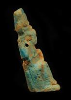 Oude Egypte, late periode Faience Amulet van Isis en Horus, Antiek en Kunst, Antiek | Overige Antiek
