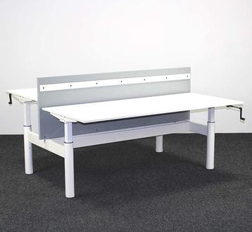 Refurbished Gispen TM Duo Bureau, Handslinger Verstelbaar - beschikbaar voor biedingen