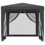 Partytent met 4 mesh zijwanden 2,5x2,5 m HDPE antracietkl..., Verzenden, Nieuw, 2 meter of meer, Partytent