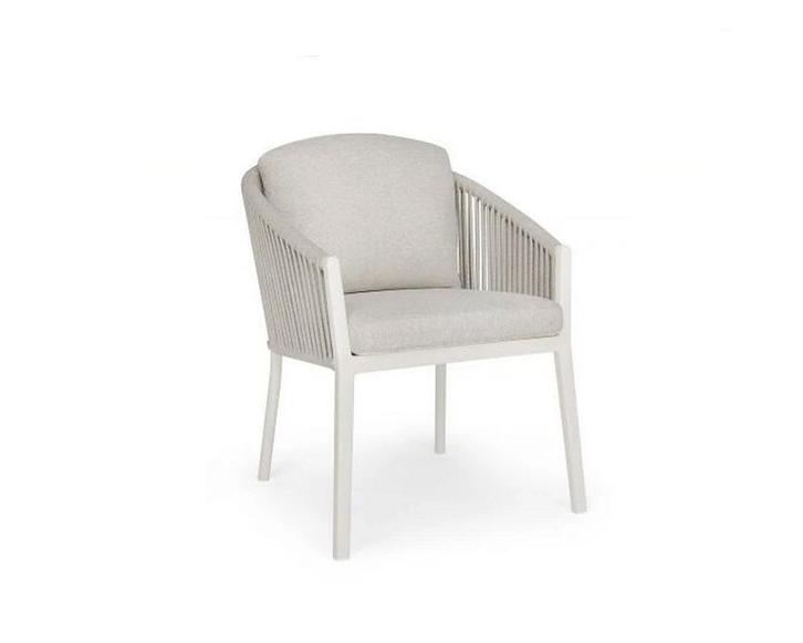 Suns Avero tuinstoel Matt white Fishbone weaving Camel sand, Tuin en Terras, Tuinsets en Loungesets, Ophalen of Verzenden