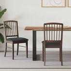 vidaXL Eettafelstoelen 2 pcs Licht Bruin 50 x 52,5 x 91 cm, Huis en Inrichting, Verzenden, Nieuw, Bruin