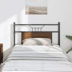vidaXL Hoofdbord 90 cm bewerkt hout en staal bruin, Huis en Inrichting, Verzenden, Nieuw, Bruin, Hout