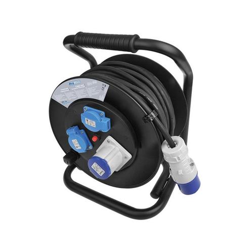 ProPlus Kabelhaspel - 25 meter - CEE naar Schuko - 3 x 1...., Doe-het-zelf en Verbouw, Elektra en Kabels, Nieuw, Ophalen of Verzenden
