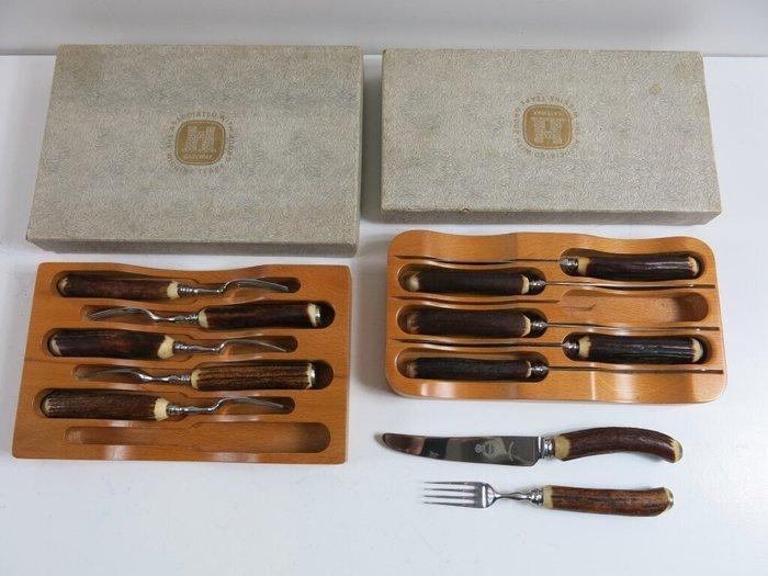 hert hoorn vork & messen bestek Sheffield The Alexander, Antiek en Kunst, Antiek | Keukenbenodigdheden