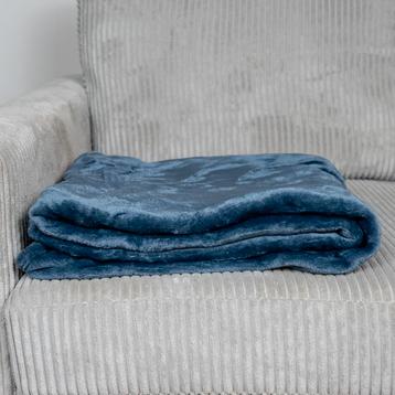 Fleece deken blauw woonplaid 130 x 160 cm beschikbaar voor biedingen