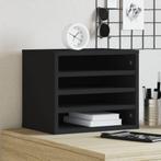 vidaXL Bureau organiser 36x26x29,5 cm bewerkt hout zwart, Verzenden, Nieuw in verpakking