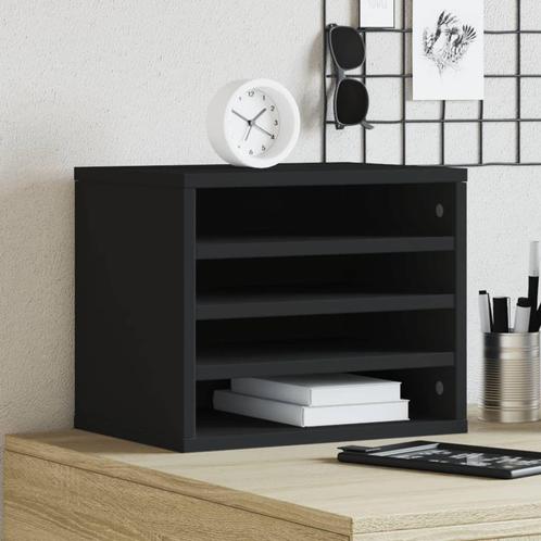 vidaXL Bureau organiser 36x26x29,5 cm bewerkt hout zwart, Zakelijke goederen, Kantoor en Winkelinrichting | Kantoorartikelen, Verzenden
