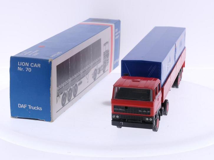 Schaal 1:50 DAF 2800 Lion Car Nr. 58-70 trekker met opleg..., Hobby en Vrije tijd, Modelauto's | 1:50, Gebruikt, Ophalen of Verzenden