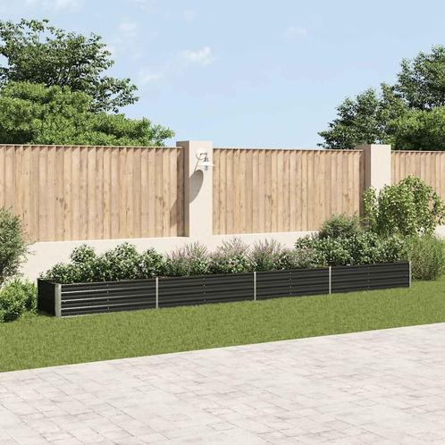 vidaXL Plantenbak verhoogd 600x80x45 cm gegalvaniseerd staal, Tuin en Terras, Bloembakken en Plantenbakken, 100 cm of meer, Nieuw