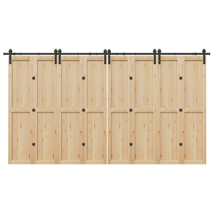 vidaXL Doos met onderdelen voor schuifdeur 400 cm staal, Doe-het-zelf en Verbouw, IJzerwaren en Bevestigingsmiddelen, Nieuw, Verzenden