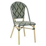 Stoel | MONICA | Aluminium Rotan/Aluminium | Green | Naturel, Verzenden, Nieuw in verpakking
