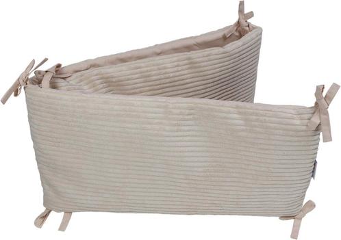 MamaLoes Velours Rib Beige 30 x 180 cm Bedbumper ML020511, Kinderen en Baby's, Kinderkamer | Beddengoed, Nieuw, Verzenden