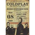 Concert Bord - Coldplay Viva La Vida Tour 2009, Nieuw, Ophalen of Verzenden, Poster, Artwork of Schilderij