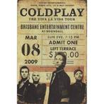 Concert Bord - Coldplay Viva La Vida Tour 2009, Verzamelen, Ophalen of Verzenden, Nieuw, Poster, Artwork of Schilderij
