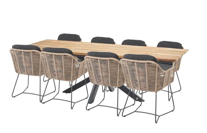 Taste by 4 Seasons Belmond tuinset naturel met Minerva tafel, Tuin en Terras, Tuinsets en Loungesets, Ophalen of Verzenden