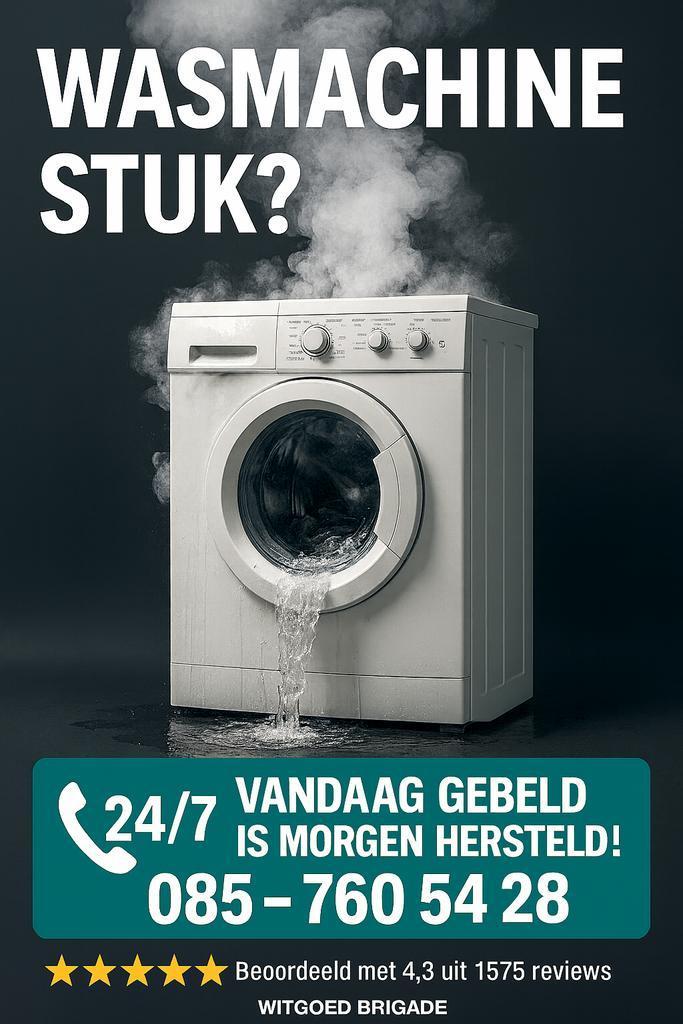 4.3 sterren en ruim 1.500 reviews!, Diensten en Vakmensen, Reparatie en Onderhoud | Witgoed en Apparatuur, 24-uursservice, Garantie