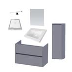 Badkamermeubelset NEXXT Small 80cm Mat Grijs, Ophalen of Verzenden, Nieuw, Bad