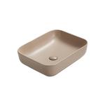Wastafel Bella 50x39x13cm mat beige inclusief afvoerplug, Doe-het-zelf en Verbouw, Sanitair, Verzenden, Nieuw