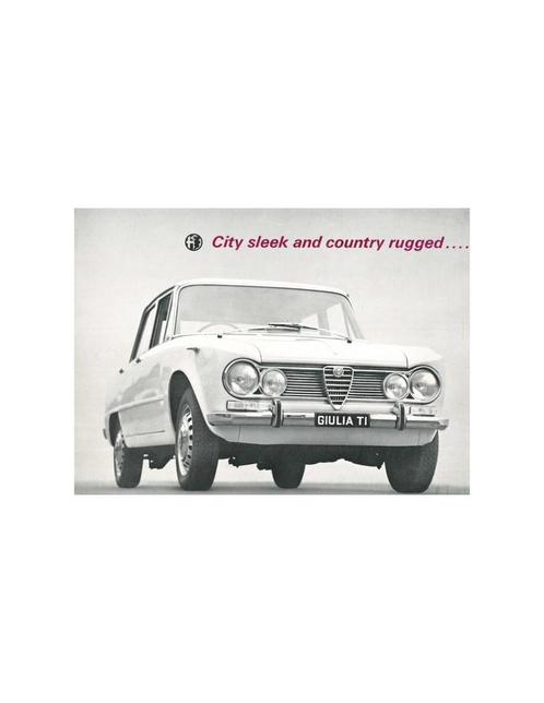 1965 ALFA ROMEO GIULIA TI BROCHURE ENGELS, Boeken, Auto's | Folders en Tijdschriften, Alfa Romeo