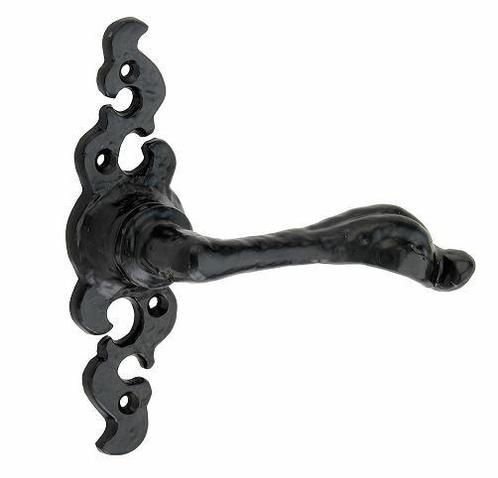 Deurkruk / Deurklink op rozet Volendam ijzer zwart, Doe-het-zelf en Verbouw, Hang- en Sluitwerk, Nieuw, Ophalen of Verzenden