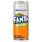 Frisdrank fanta orange zero blik 330ml | Tray a 24 blik x 33, Ophalen of Verzenden
