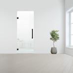 Glazen binnendeur zonder kozijn zwart beslag-Satijn gehard m, Doe-het-zelf en Verbouw, Glas en Ramen, Ophalen of Verzenden, Nieuw