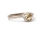 Britse 18 krt. witgouden solitaire ring met diamant, Sieraden, Tassen en Uiterlijk, Ringen, Gebruikt
