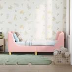 vidaXL Peuterbedframe met hoofdbord Roze 70 x 140 cm, Verzenden, Nieuw, Stof