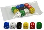 Gekleurde Houten Dobbelstenen - 16mm (12 stuks) | HOT Games, Hobby en Vrije tijd, Gezelschapsspellen | Bordspellen, Verzenden