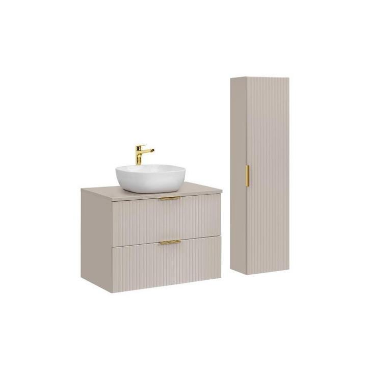 Badkamermeubel Polaris Uno Beige 80CM (Badkamermeubels), Huis en Inrichting, Badkamer | Badkamermeubels, Nieuw, Ophalen of Verzenden