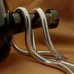 Lange zilveren slangenschakel ketting, Ophalen of Verzenden, Gebruikt, Overige kleuren, Zilver