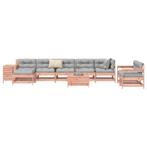 vidaXL 10-delige Loungeset massief douglas vurenhout, Tuin en Terras, Tuinsets en Loungesets, Verzenden, Nieuw, Loungeset