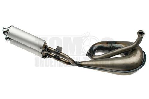 Tomos Uitlaat 25mm Tecno Circuit blank dubbele demper A3..., Fietsen en Brommers, Brommeronderdelen | Algemeen, Nieuw, Ophalen of Verzenden