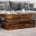 vidaXL Salontafel met LED-verlichting 90x50x40 cm oud, 50 tot 100 cm, Verzenden, Nieuw, 50 tot 100 cm