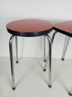 Brabantia - Kruk - verchroomd staal, zitting bekleed met